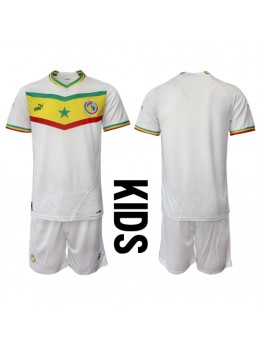 Senegal Replika Hemmakläder Barn VM 2022 Kortärmad (+ byxor)